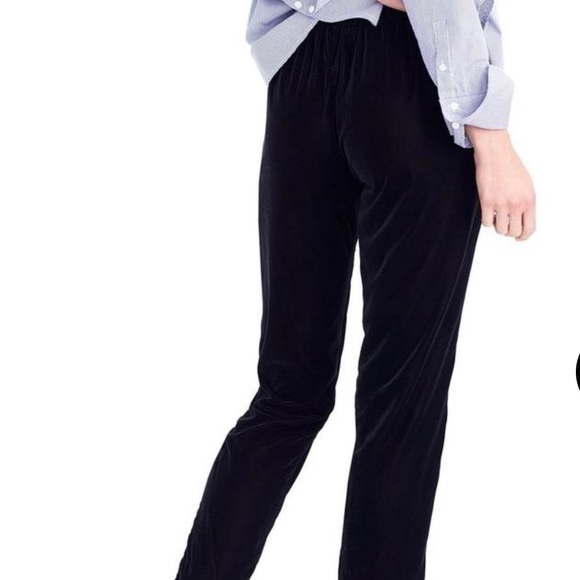 J Crew Pull-on Peyton pant in black velvet, size 8. NWT - Picture 3 of 5